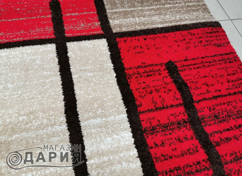 Тъкан килим MAGNOLIA 704 d.beige/red